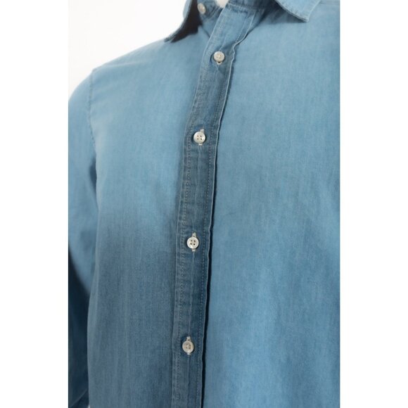 Vineyard Vines Mens Shirt Top Size S Blue Chambray Denim spread collar NWT - Picture 4 of 6